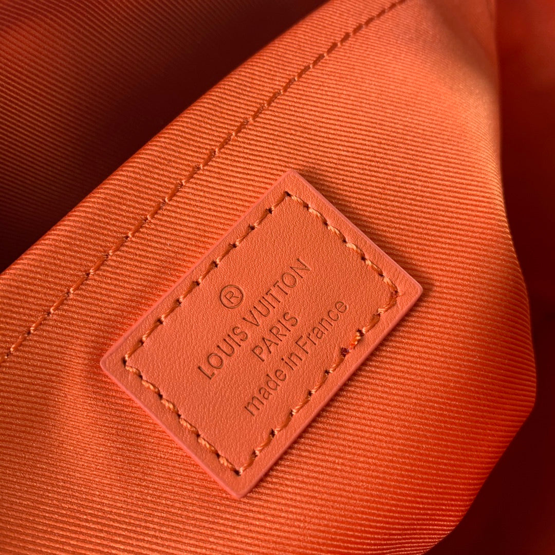 LV M59328 Louis Vuitton City Keepall Travel Men Bag Orange Aerogram