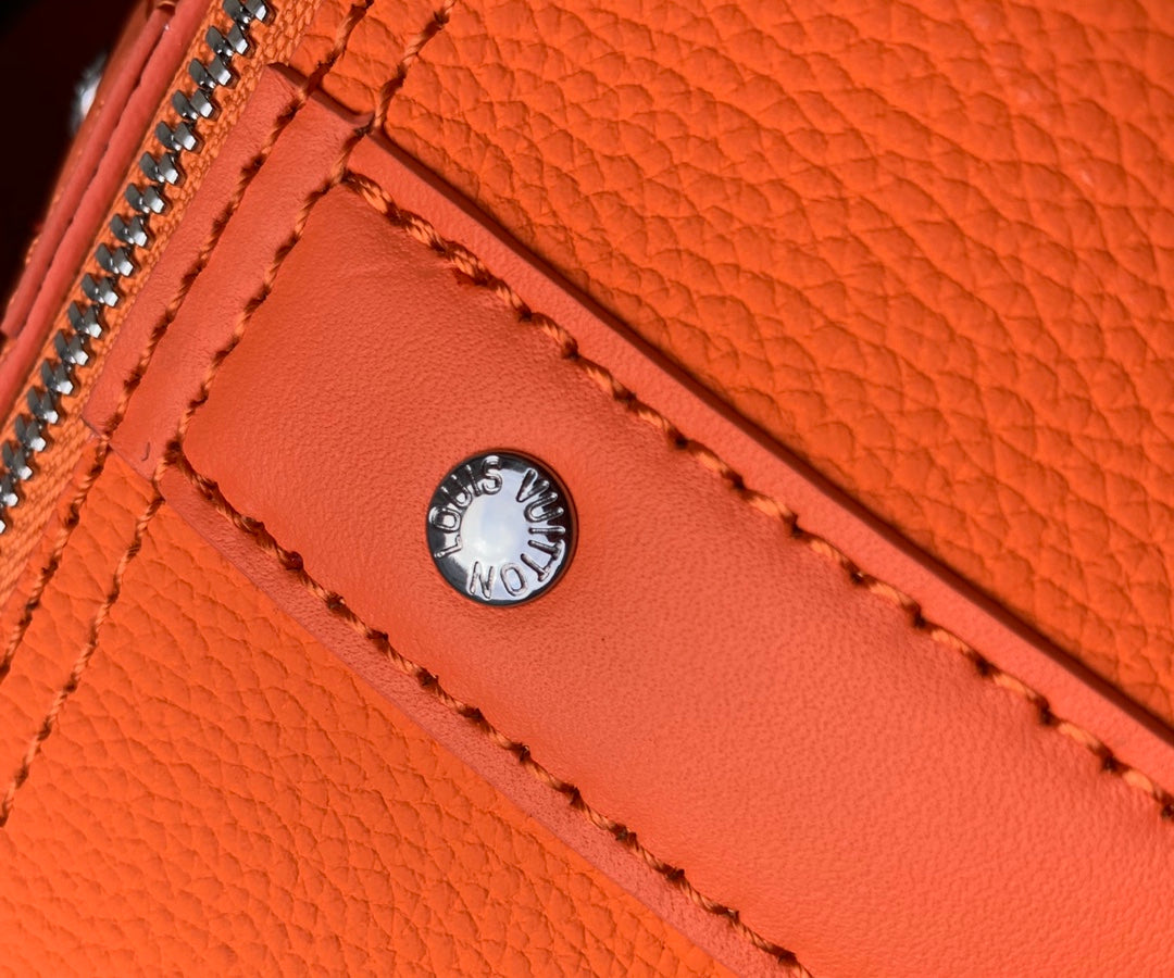 LV M59328 Louis Vuitton City Keepall Travel Men Bag Orange Aerogram