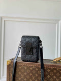 LV M81524 Louis Vuitton S-Lock Vertical wearable wallet Black