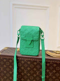 LV M81525 Louis Vuitton S-Lock Vertical wearable wallet Green