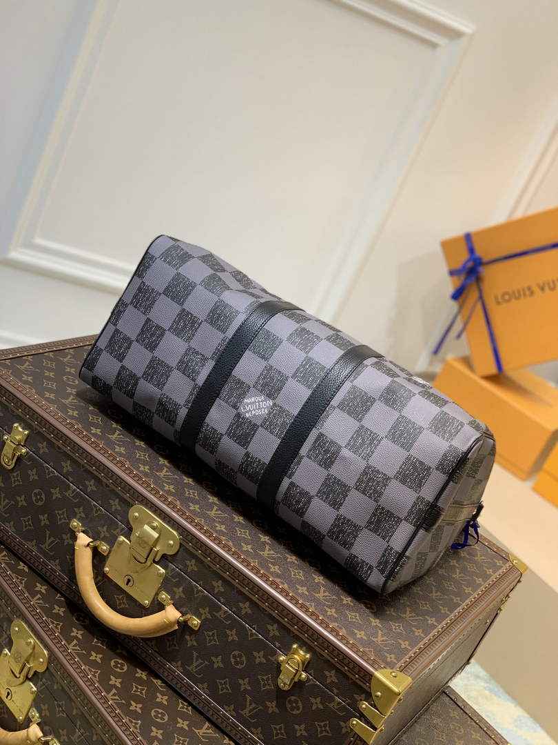 LV N80404 Louis Vuitton Keepall Bandouliere 45 Travel Bag Black