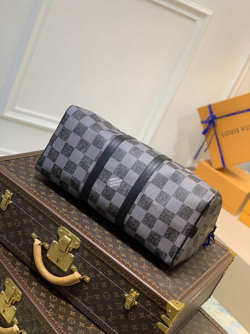 LV N80404 Louis Vuitton Keepall Bandouliere 45 Travel Bag Black