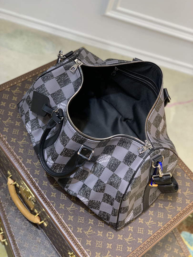 LV N80404 Louis Vuitton Keepall Bandouliere 45 Travel Bag Black