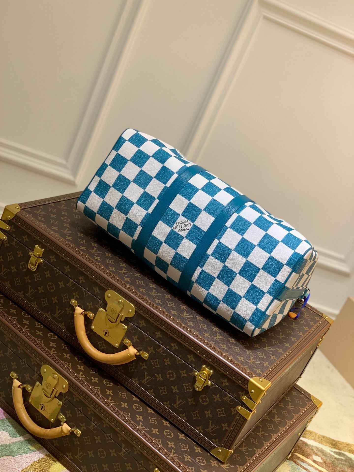 LV N80404 Louis Vuitton Keepall Bandouliere 45 Travel Bag Green