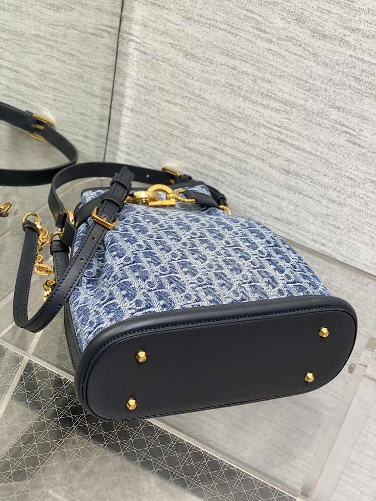 Medium C'est Dior Bag M2271 Blue Denim Dior Oblique Jacquard - Default Title - View 5