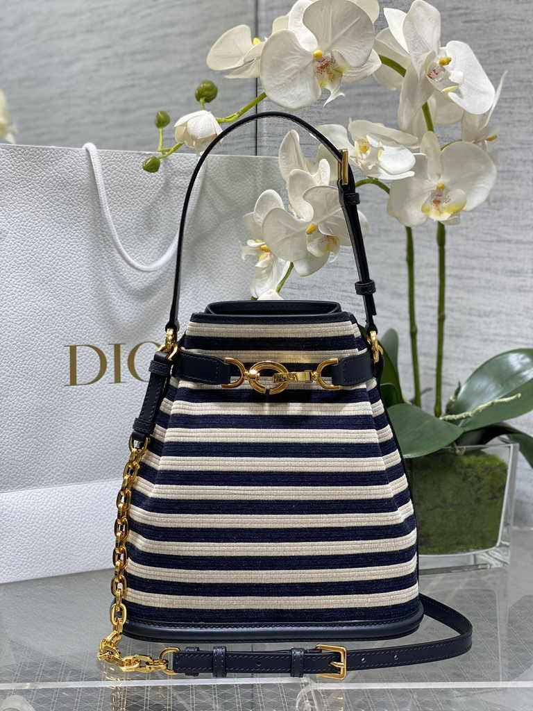 Medium C'est Dior Bag M2271 Blue Jacquard - Default Title - View 1