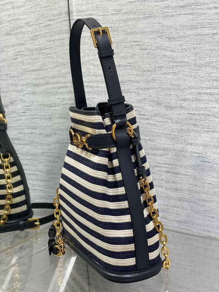 Medium C'est Dior Bag M2271 Blue Jacquard - Default Title - View 4