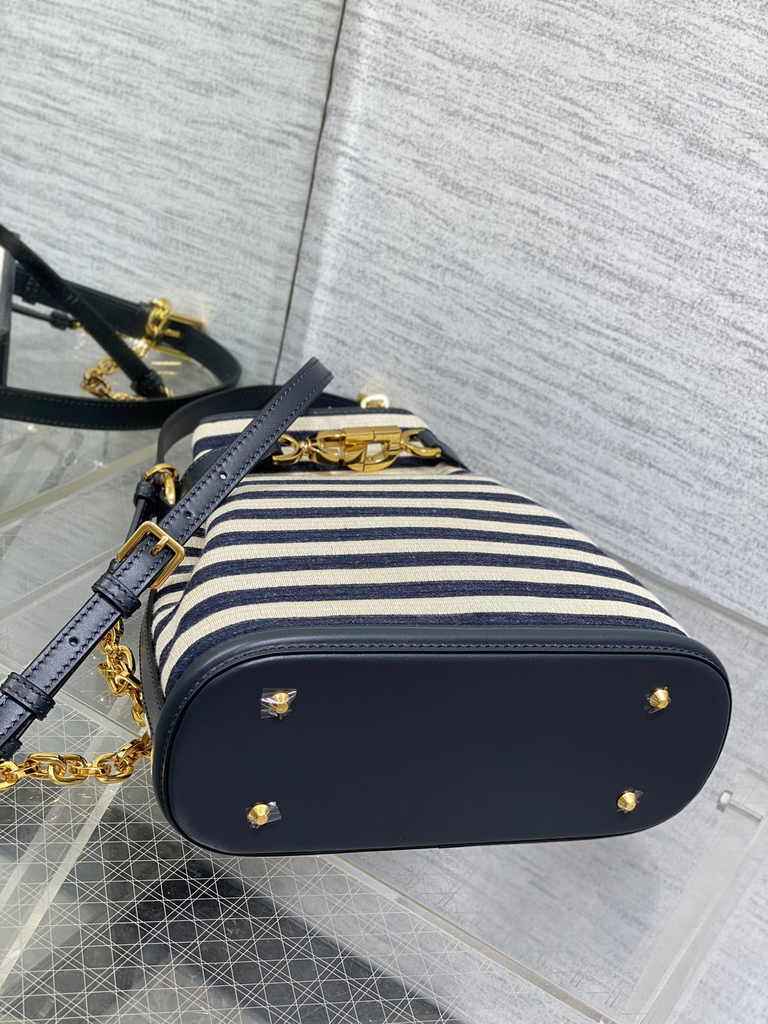 Medium C'est Dior Bag M2271 Blue Jacquard - Default Title - View 5