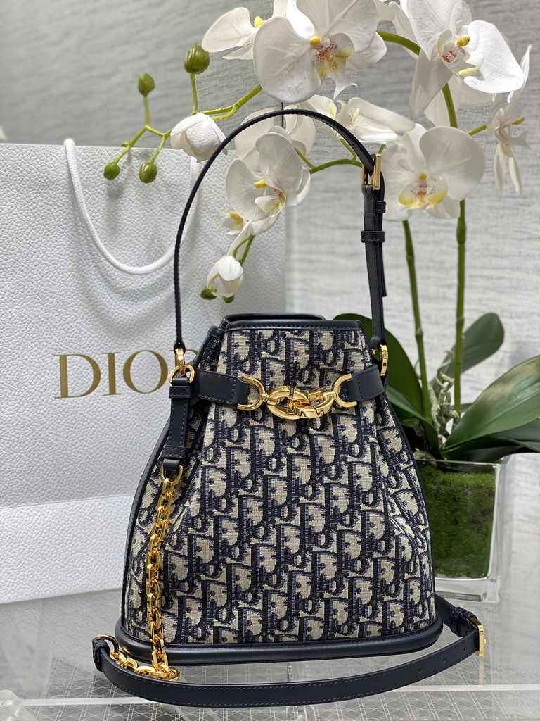 Medium C'est Dior Bag M2271 Blue Dior Oblique Jacquard - Default Title - View 1