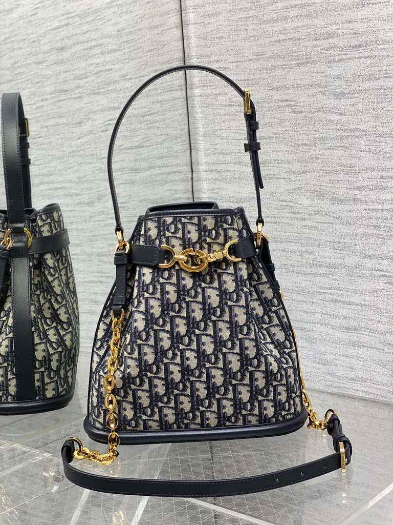 Medium C'est Dior Bag M2271 Blue Dior Oblique Jacquard - Default Title - View 2