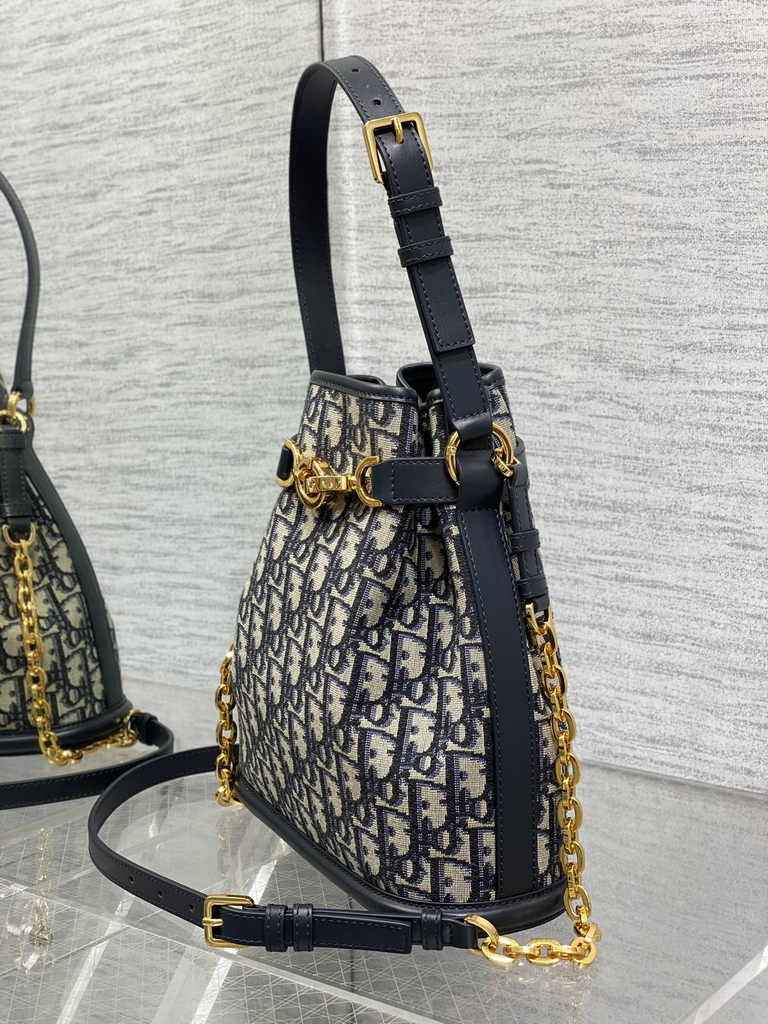 Medium C'est Dior Bag M2271 Blue Dior Oblique Jacquard - Default Title - View 4
