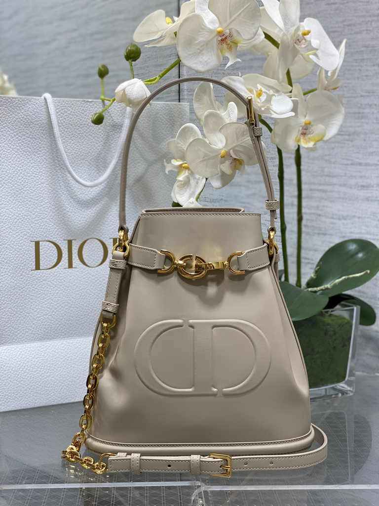 Medium C'est Dior Bag M2271 Apricot CD-Embossed Calfskin - Default Title - View 1