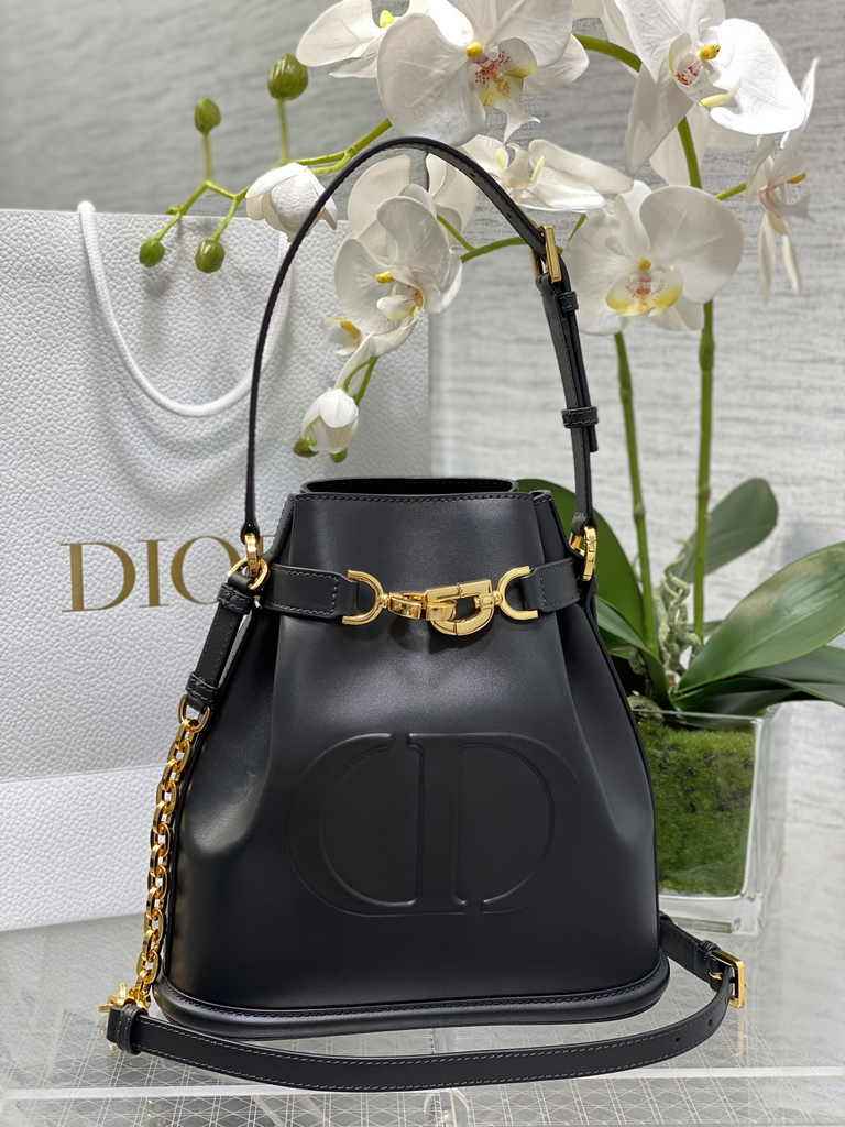 Medium C'est Dior Bag M2271 Black CD-Embossed Calfskin - Default Title - View 1