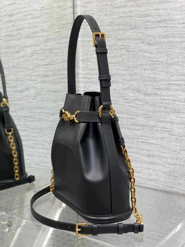 Medium C'est Dior Bag M2271 Black CD-Embossed Calfskin - Default Title - View 4