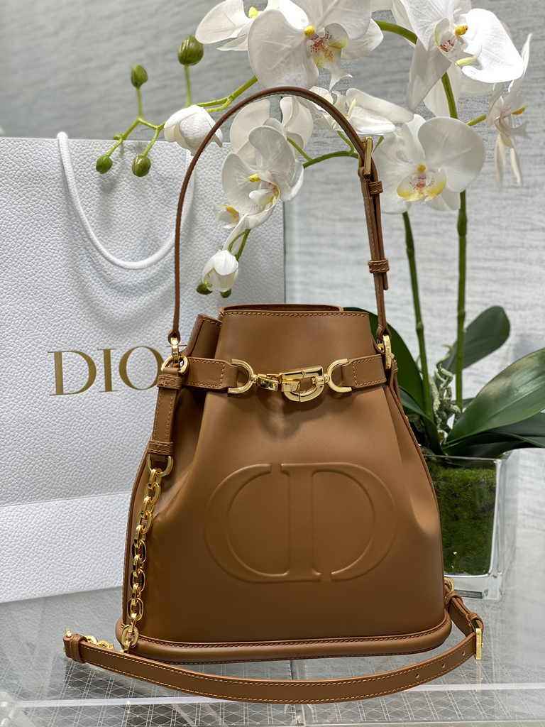 Medium C'est Dior Bag M2271 Golden Saddle CD-Embossed Calfskin - Default Title - View 1