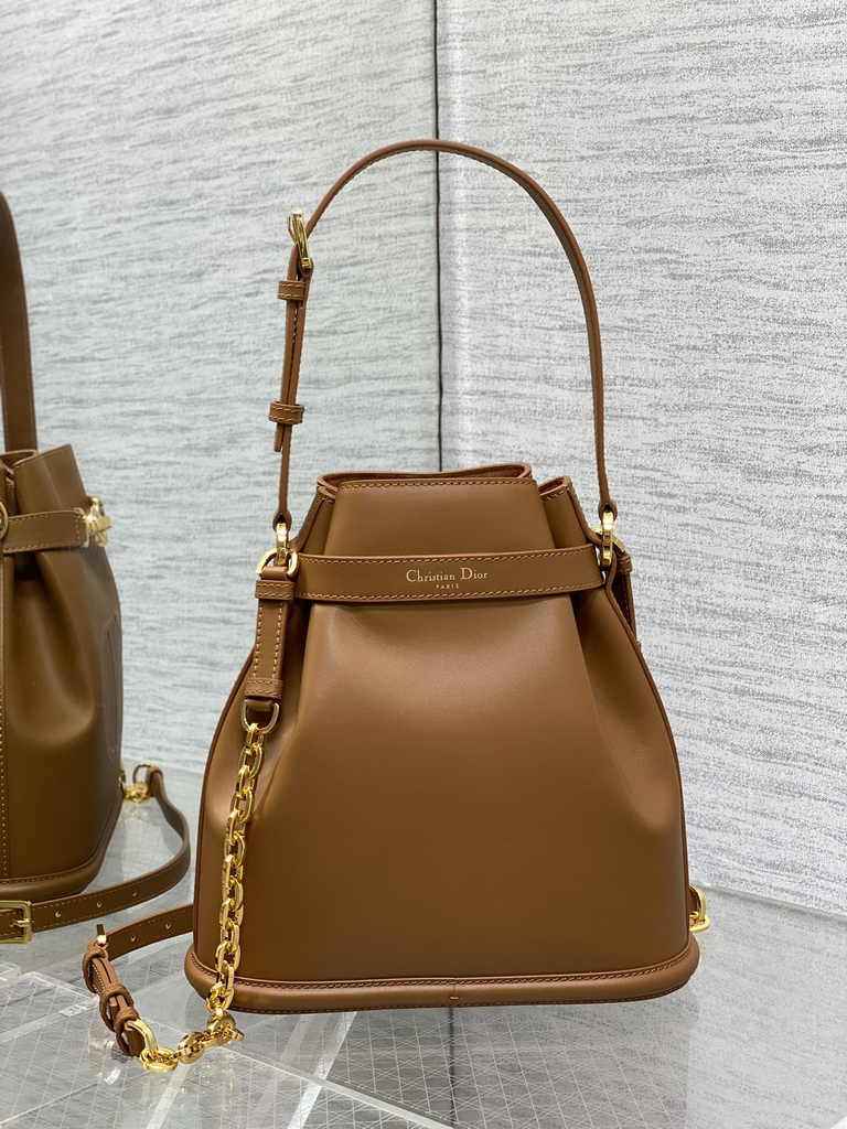 Medium C'est Dior Bag M2271 Golden Saddle CD-Embossed Calfskin - Default Title - View 3