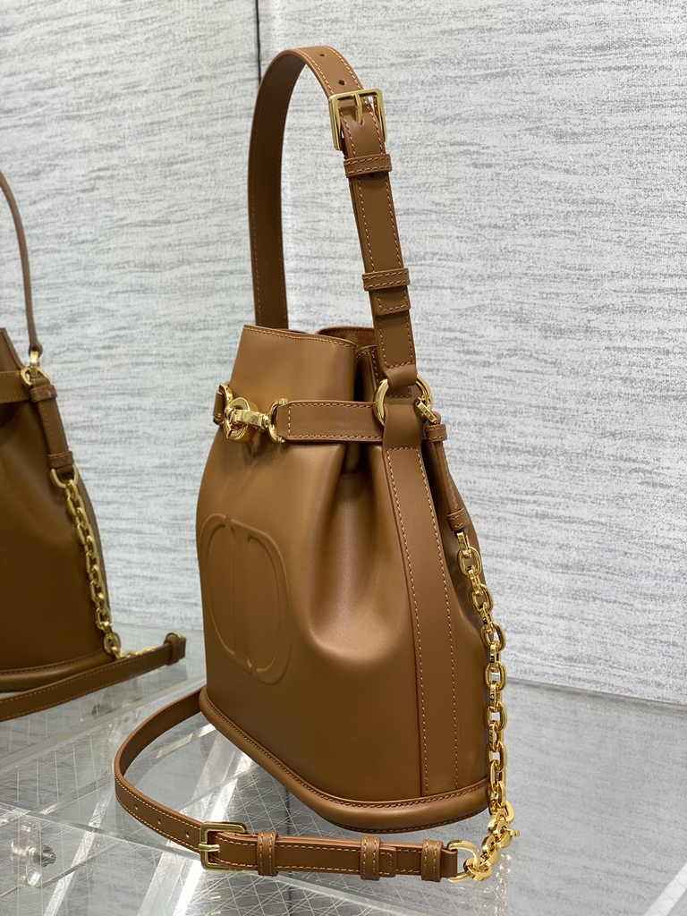 Medium C'est Dior Bag M2271 Golden Saddle CD-Embossed Calfskin - Default Title - View 4