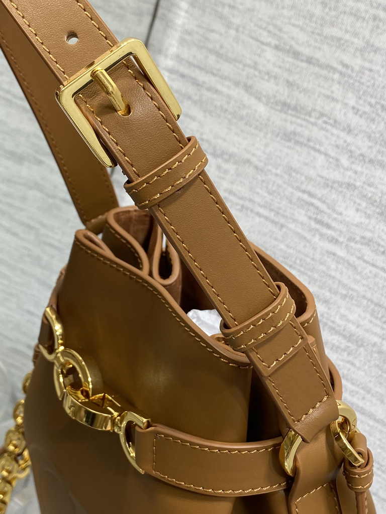 Medium C'est Dior Bag M2271 Golden Saddle CD-Embossed Calfskin - Default Title - View 7