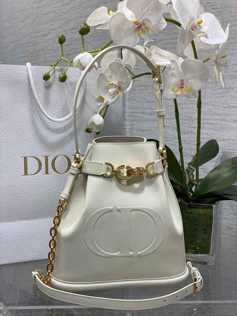 Medium C'est Dior Bag M2271 Beige CD-Embossed Calfskin - Default Title - View 1