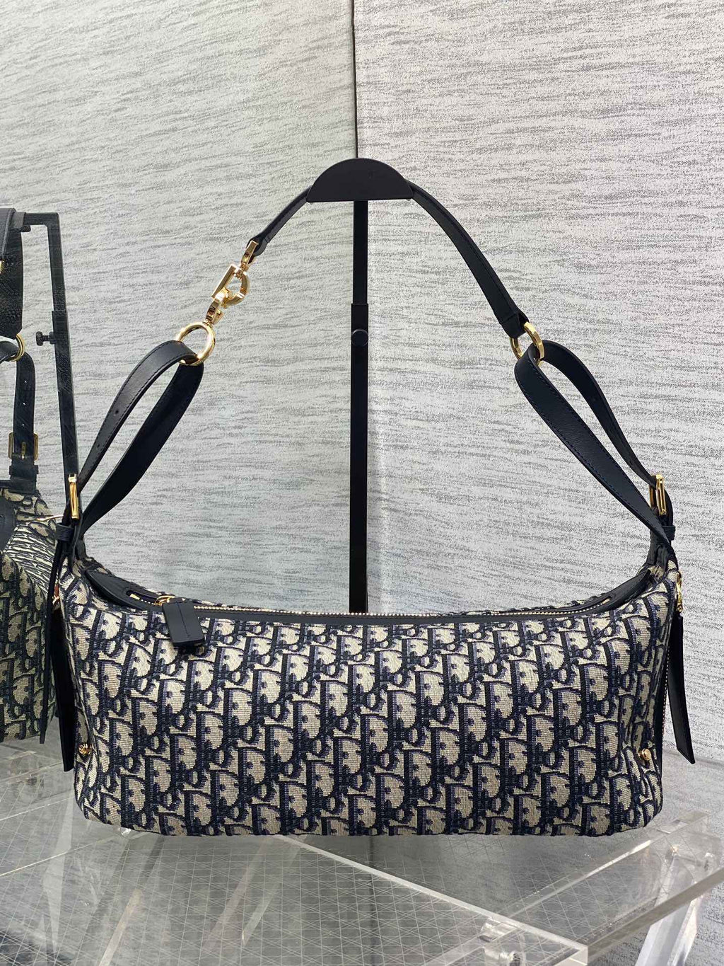 Medium D-Journey Bag - M2417 - Blue Dior Oblique Jacquard - Default Title - View 2