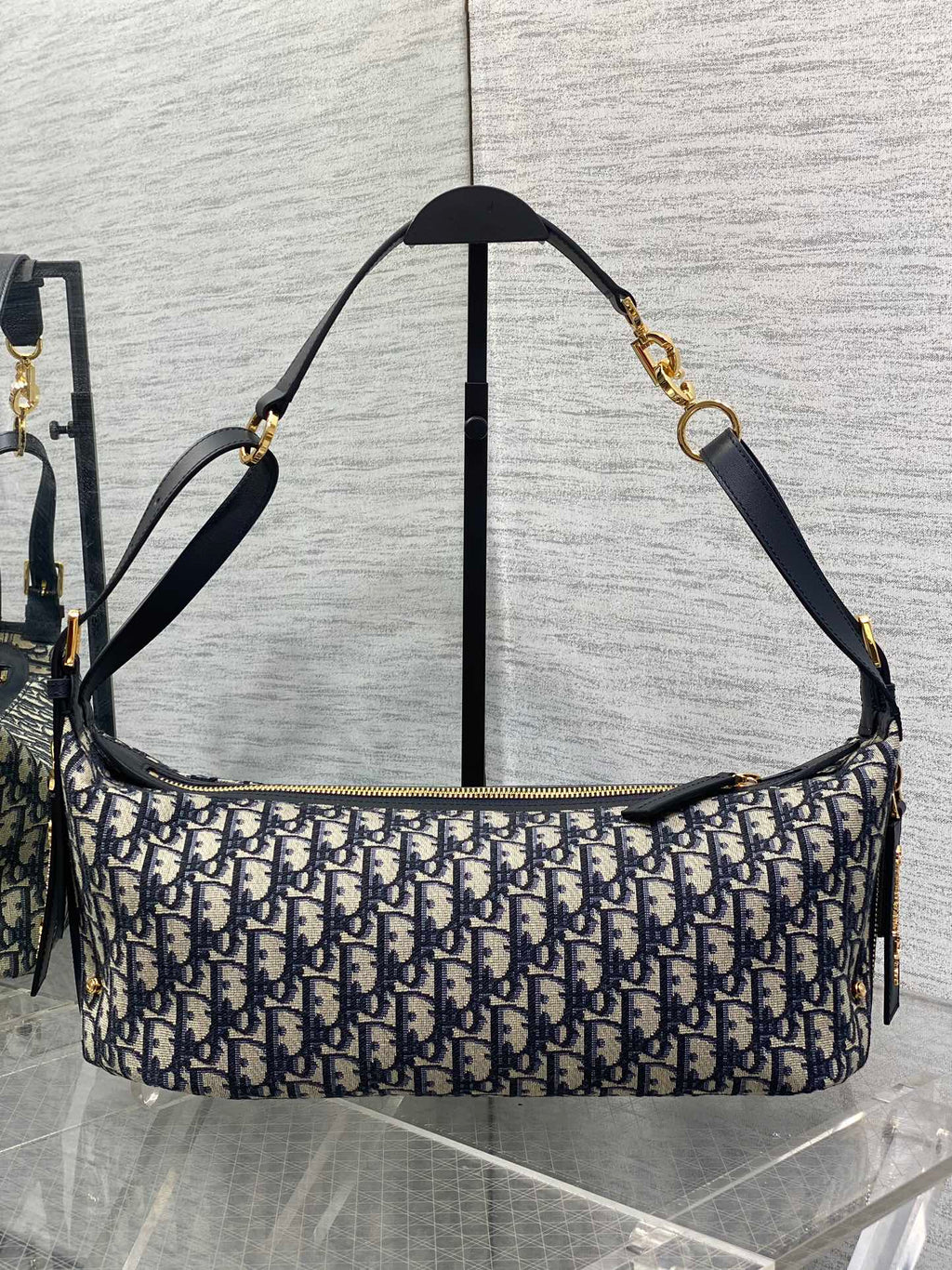 Medium D-Journey Bag - M2417 - Blue Dior Oblique Jacquard - Default Title - View 5