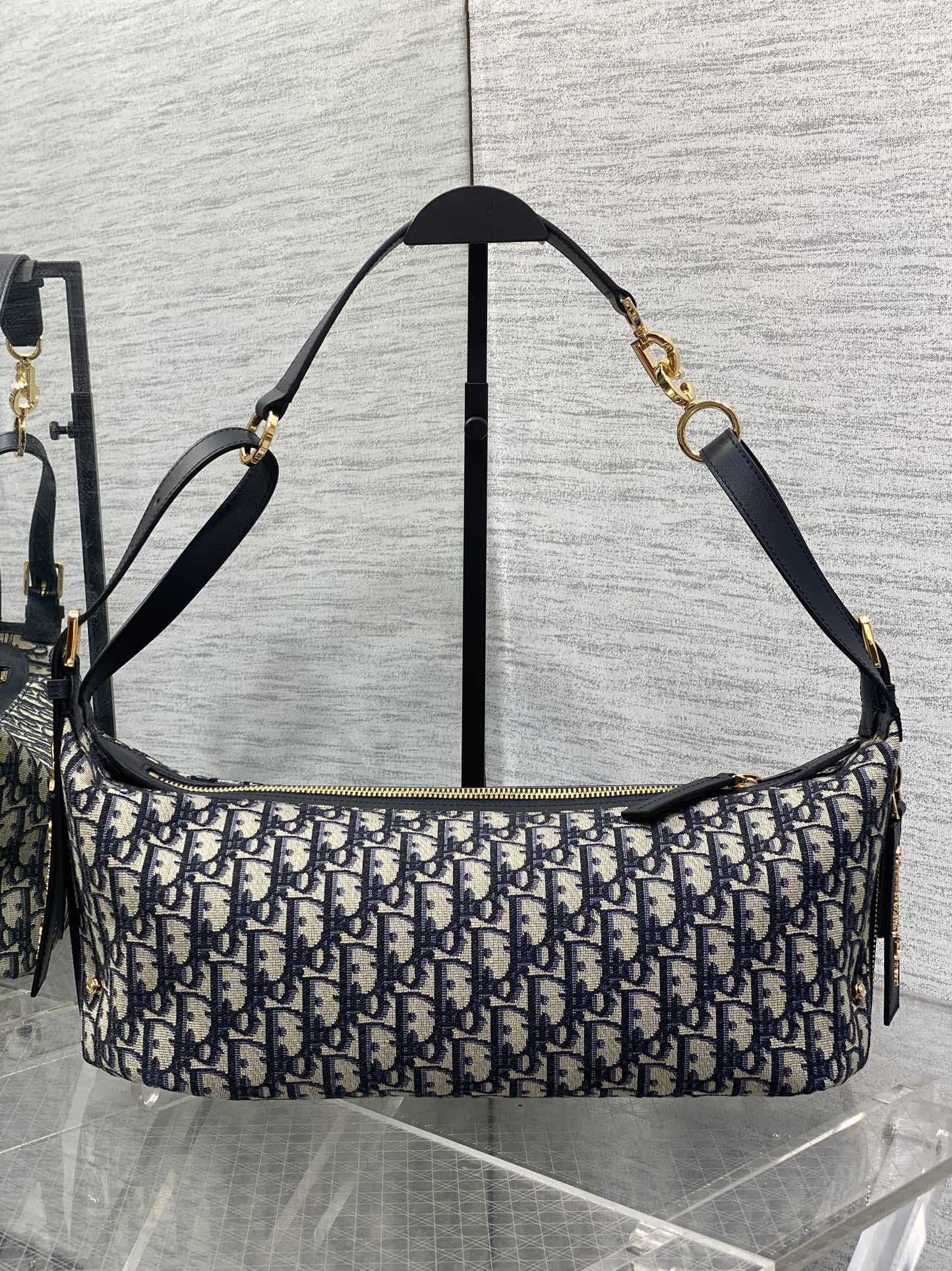 Medium D-Journey Bag - M2417 - Blue Dior Oblique Jacquard - Default Title - View 5