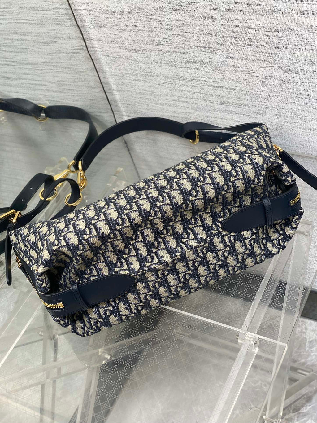Medium D-Journey Bag - M2417 - Blue Dior Oblique Jacquard - Default Title - View 8
