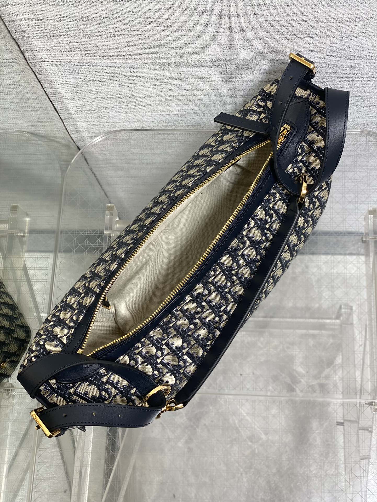 Medium D-Journey Bag - M2417 - Blue Dior Oblique Jacquard - Default Title - View 9