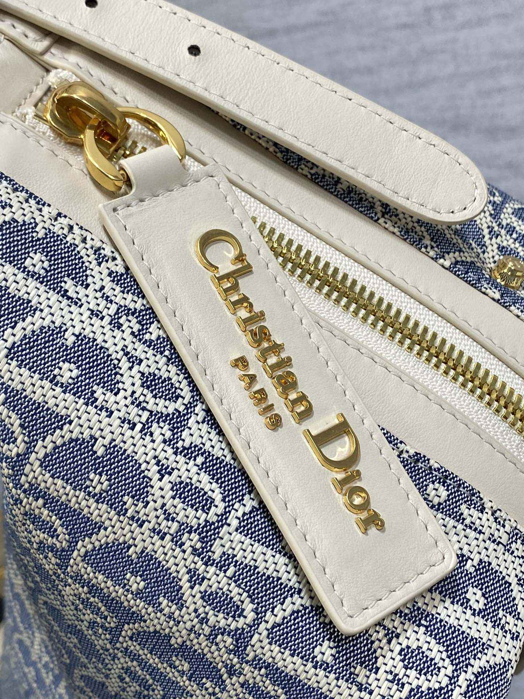 Medium D-Journey Bag - M2417 - Blue Dior Oblique Chambray - Default Title - View 3