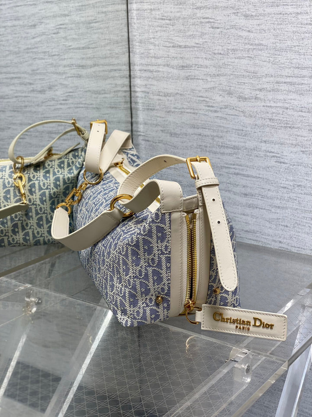 Medium D-Journey Bag - M2417 - Blue Dior Oblique Chambray - Default Title - View 8
