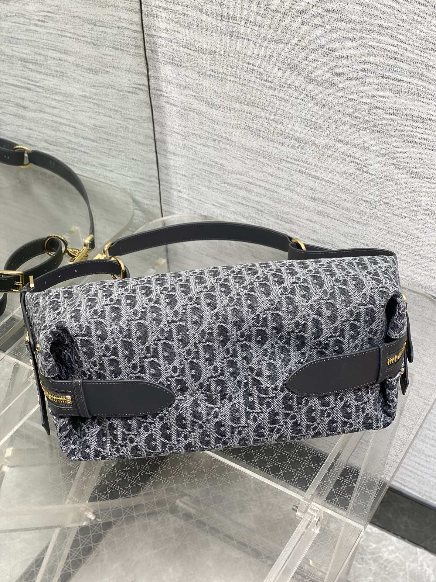 Medium D-Journey Bag - M2417 - Gray Denim Dior Oblique Jacquard - Default Title - View 8