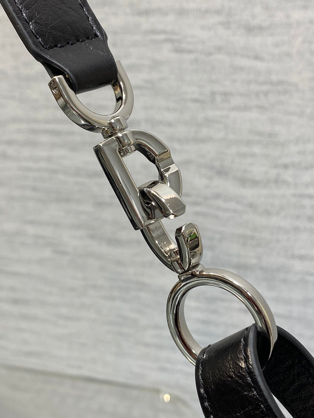 Medium D-Journey Bag in Vintage Smooth Calfskin - M2417 - Black Leather - Default Title - View 6