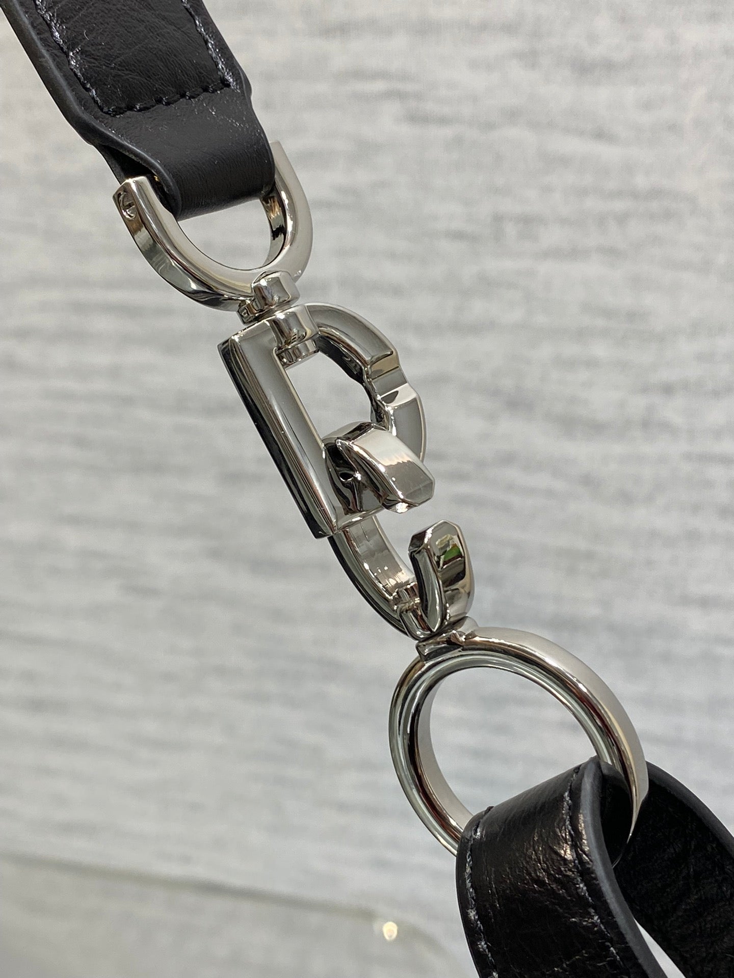 Medium D-Journey Bag in Vintage Smooth Calfskin - M2417 - Black Leather - Default Title - View 6
