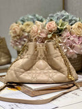 Medium Dior Ammi Bag M22566 Apricot Supple Macrocannage Lambskin