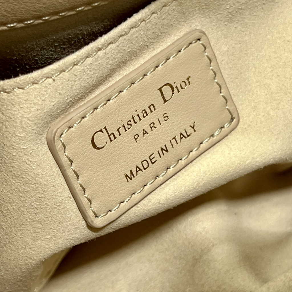 Medium Dior Ammi Bag M22566 Apricot Supple Macrocannage Lambskin