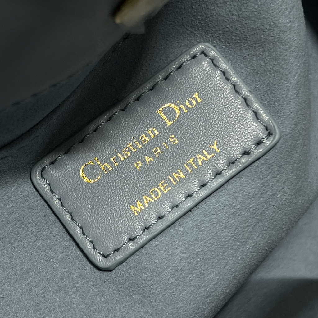 Medium Dior Ammi Bag M22566 Blue Supple Macrocannage Lambskin