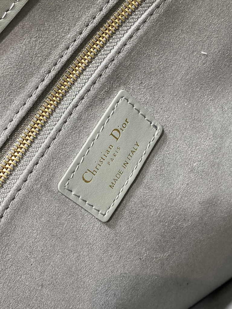 Medium Dior Book Tote M1296 Gray Macrocannage Calfskin - Default Title - View 6