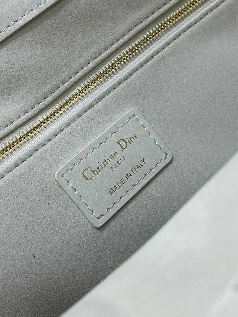 Medium Dior Book Tote M1296 Beige Macrocannage Calfskin - Default Title - View 6