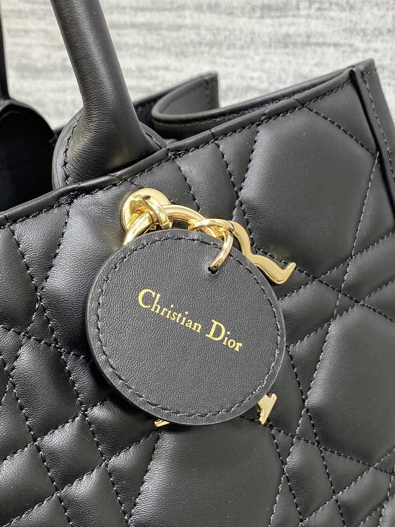 Medium Dior Book Tote M1296 Black Macrocannage Calfskin - Default Title - View 7