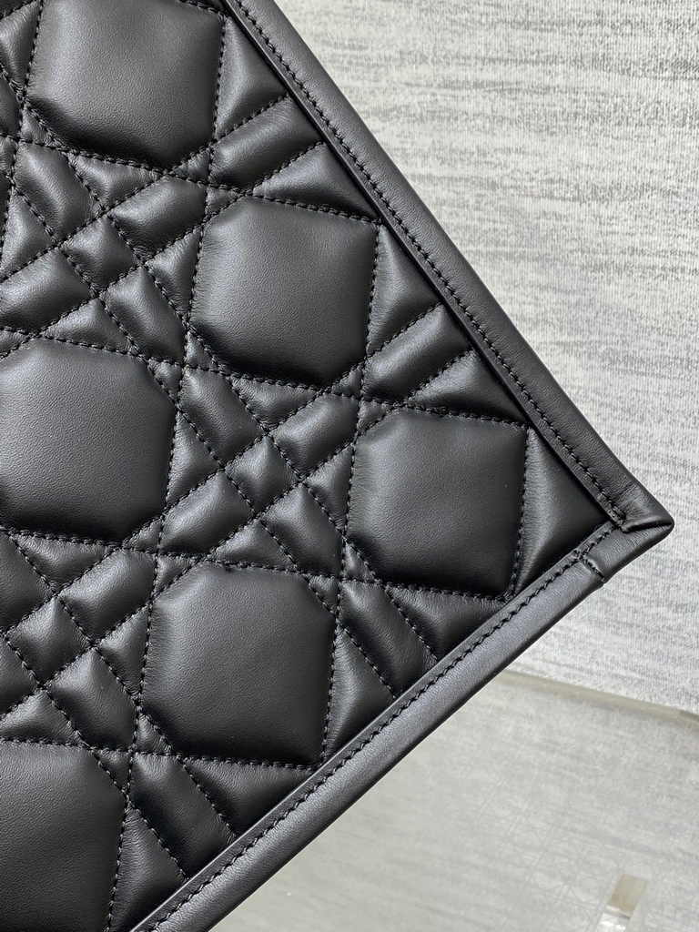 Medium Dior Book Tote M1296 Black Macrocannage Calfskin - Default Title - View 9