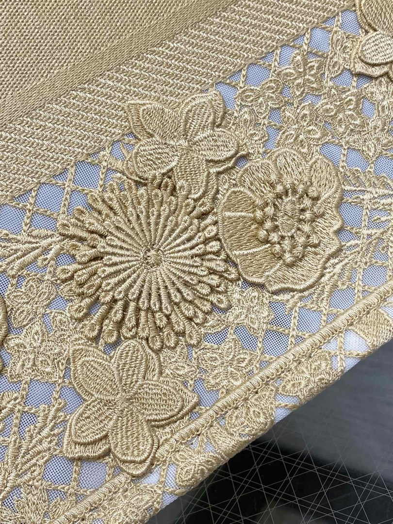 Medium Dior Book Tote M1296 Beige Flower Embroidery