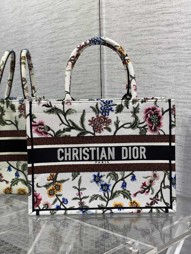 Dior Medium Book Tote M1296 Embroidery F