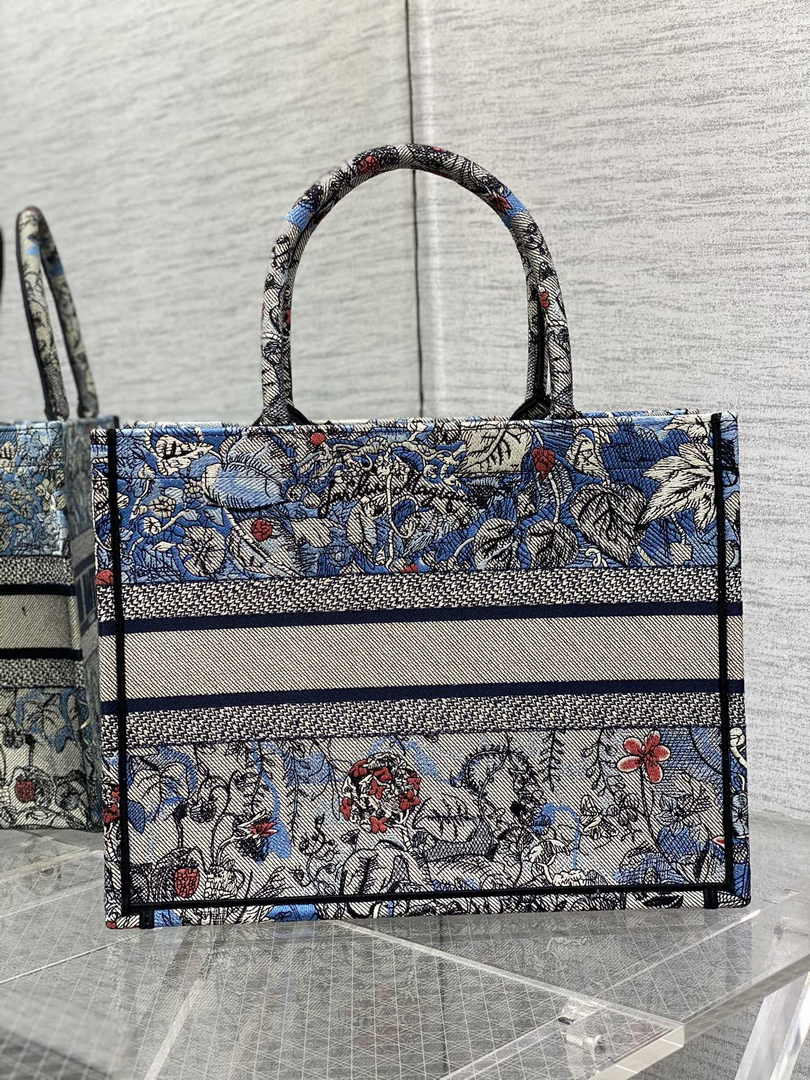 Dior Medium Book Tote M1296 Embroidery H