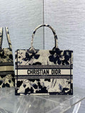 Medium Dior Book Tote M1296 Apricot Peony Embroidery - Default Title - View 1