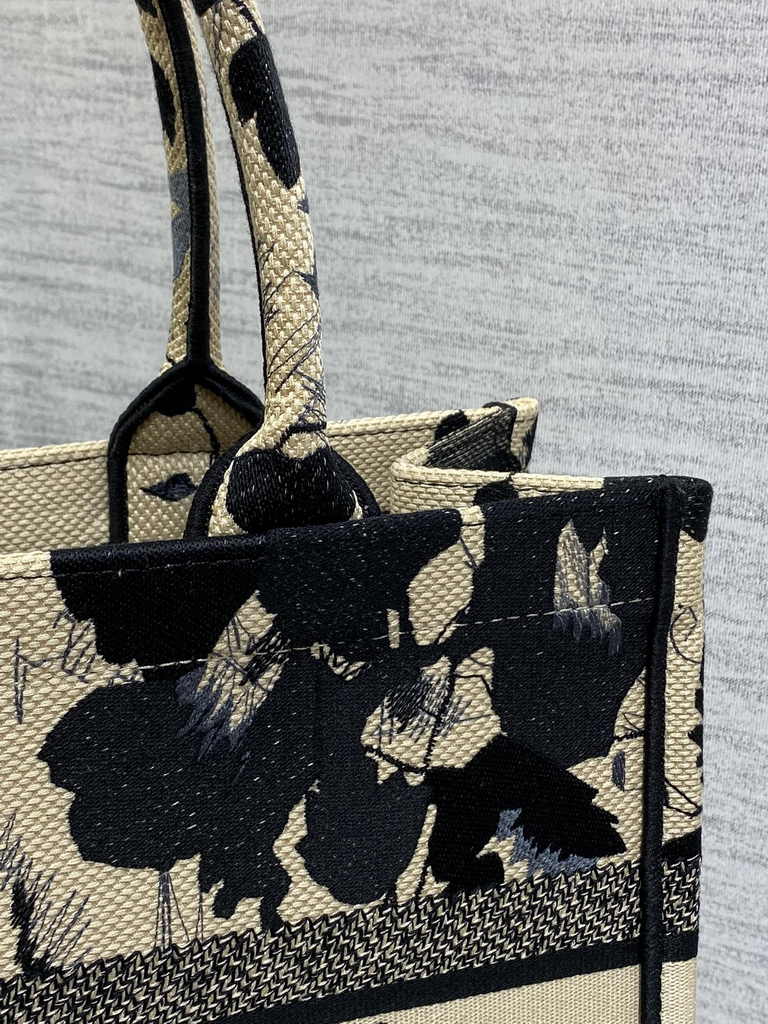 Medium Dior Book Tote M1296 Apricot Peony Embroidery - Default Title - View 7