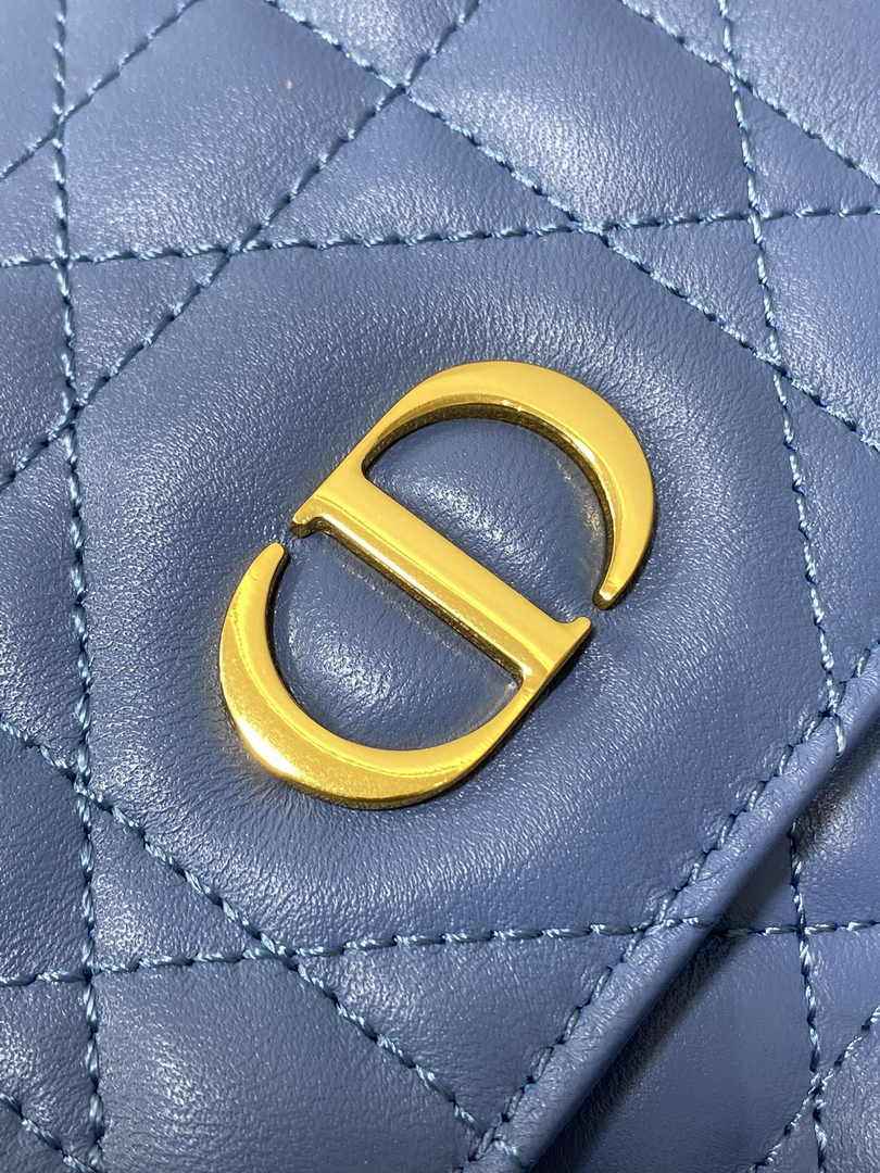 Medium Dior Caro Backpack M6301 Blue Macrocannage Lambskin - Default Title - View 3