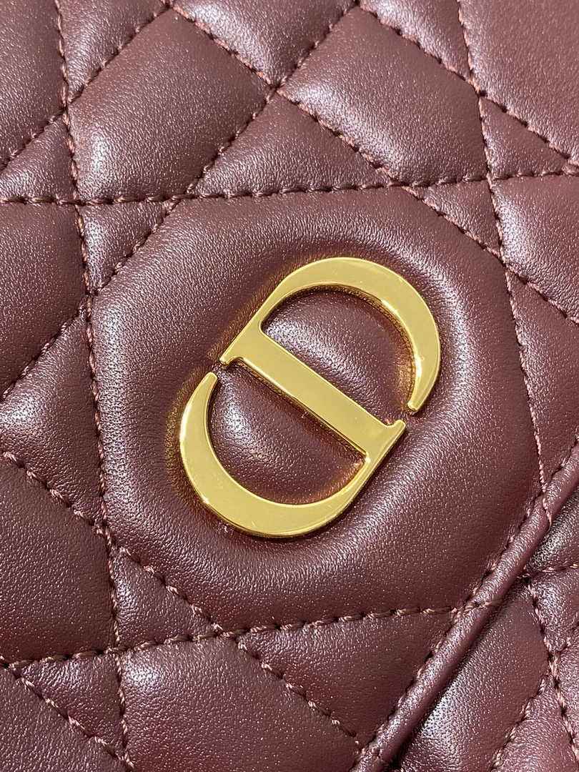 Medium Dior Caro Backpack M6301 Wine Red Macrocannage Lambskin - Default Title - View 3