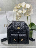 Medium Dior Caro Backpack M6301 Black Macrocannage Lambskin - Default Title - View 1
