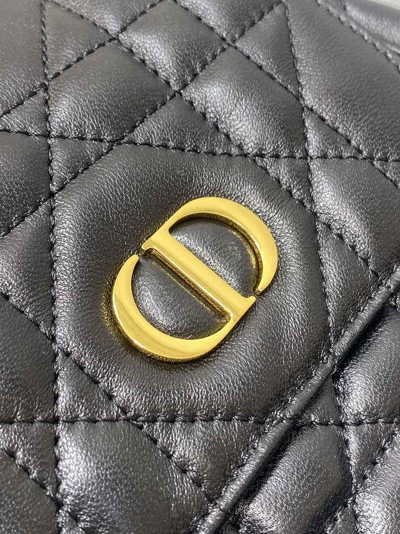 Medium Dior Caro Backpack M6301 Black Macrocannage Lambskin - Default Title - View 3