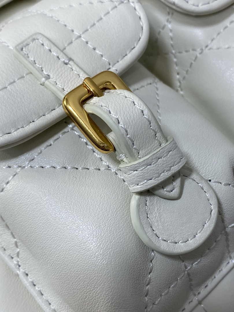 Medium Dior Caro Backpack M6301 Beige Macrocannage Lambskin - Default Title - View 6